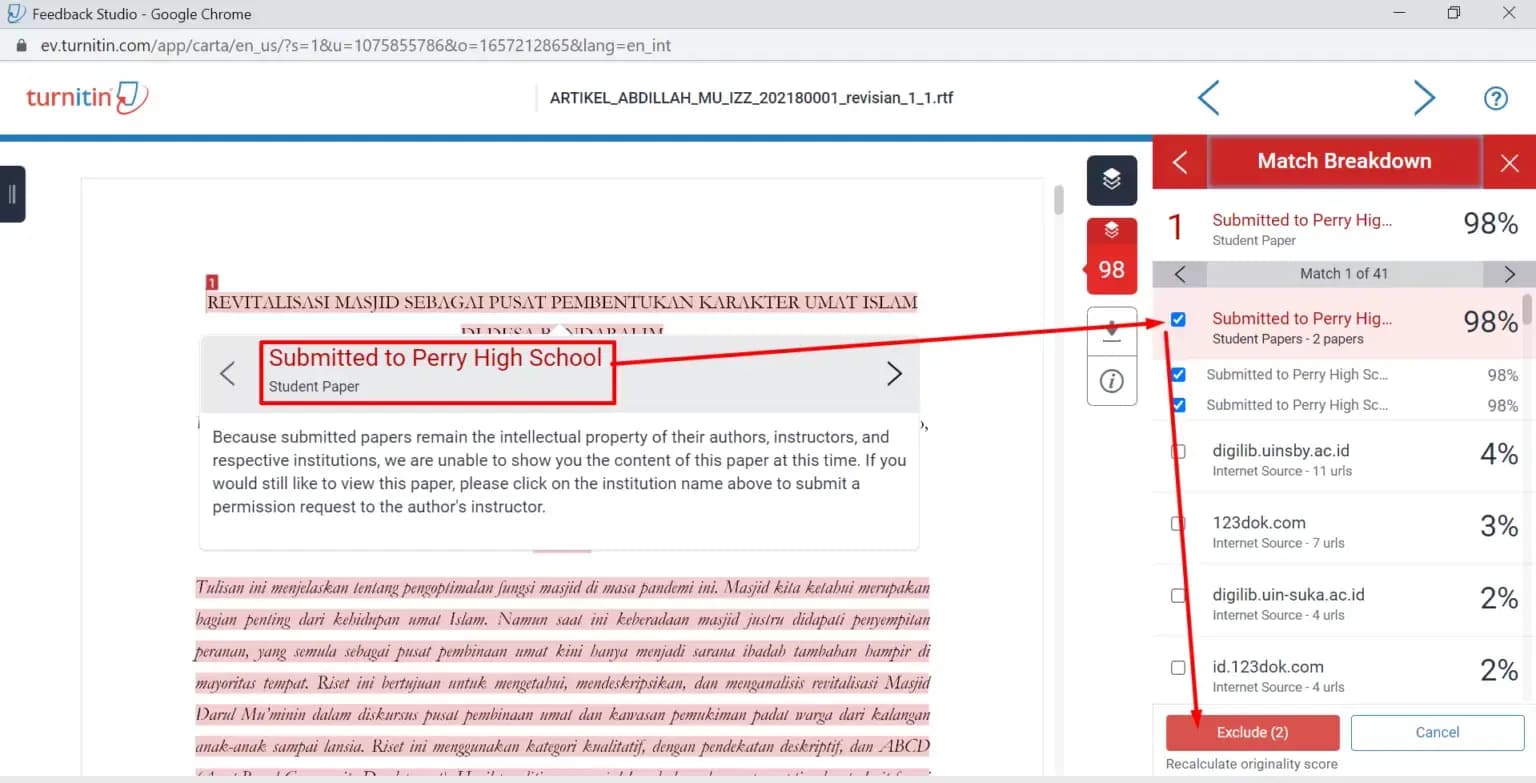 Cara Membaca Hasil Turnitin: Panduan Lengkap Skor & Warna