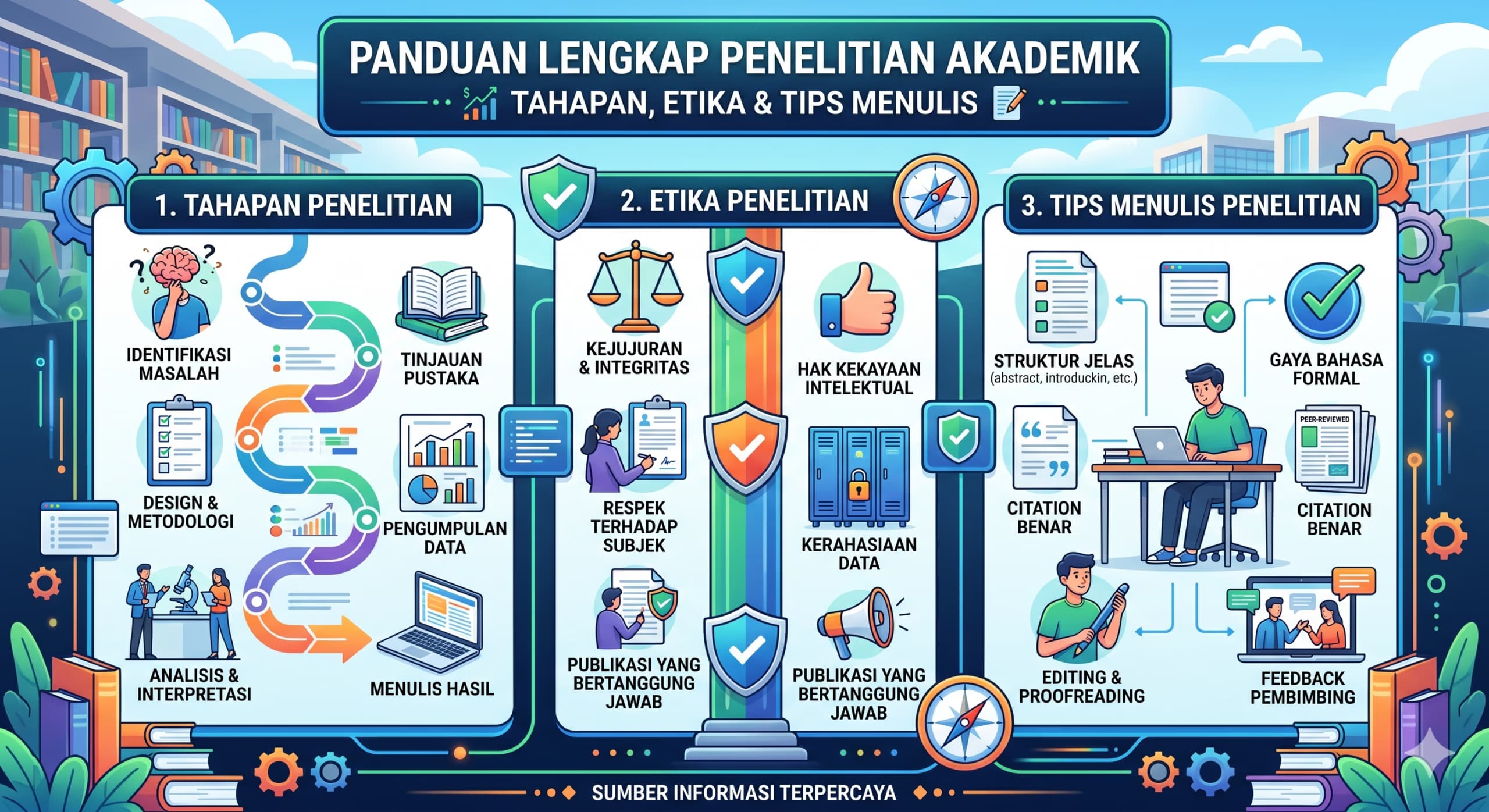 Panduan Lengkap Penelitian Akademik: Tahapan, Etika & Tips Menulis